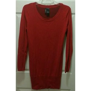 Bisou Bisou red bodycon sweater dress, size medium